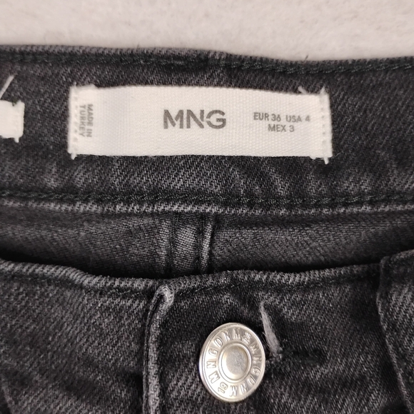 Mango MNG Claudia Ankle Jeans In Black Wash Size Women's 4 - Picture 4 of 6